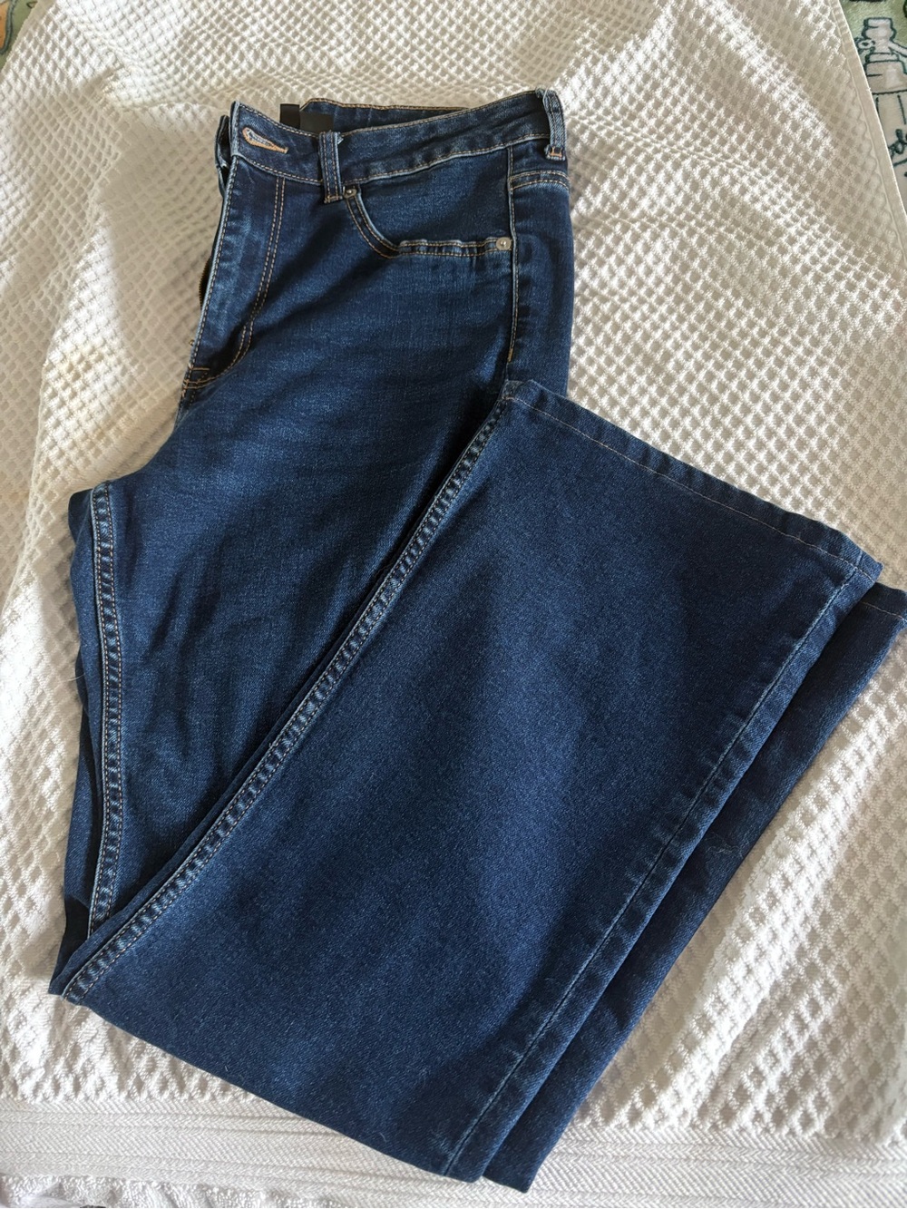 H&M Dark Blue Wide-Leg Jeans